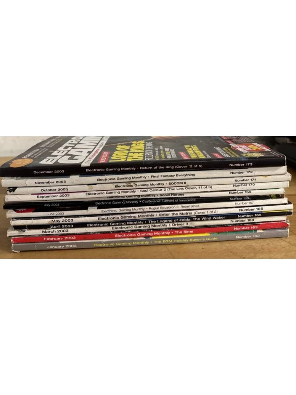 Electronic Gaming Monthly EGM Magazine Lot of 13, 2003 Full Year, Issues 162-173